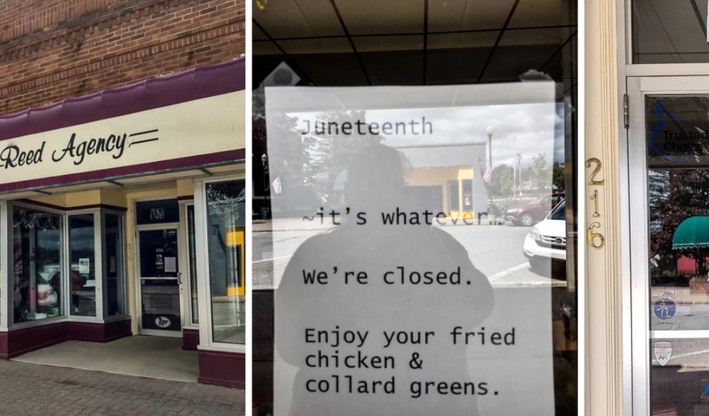 Racist Juneteenth sign at Maine insurance agency prompts outrage